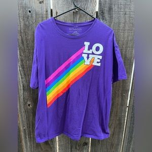 Purple Love rainbow tee